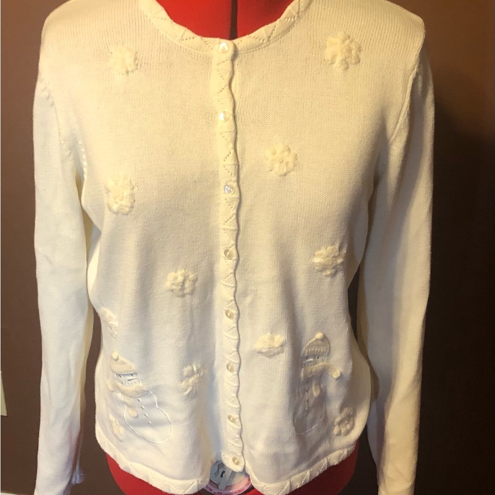 Christmas button up sweater - Picture 1 of 6